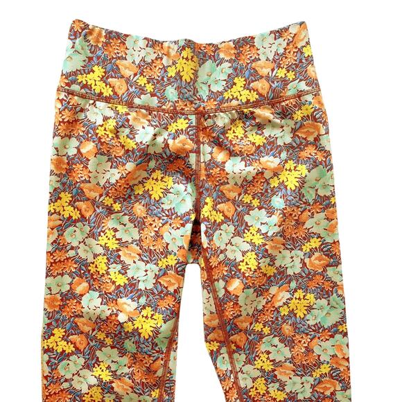 VERONICA BEARD Vilena Leggings Floral Orange Multi High Rise Workout Small NWT - Picture 5 of 11